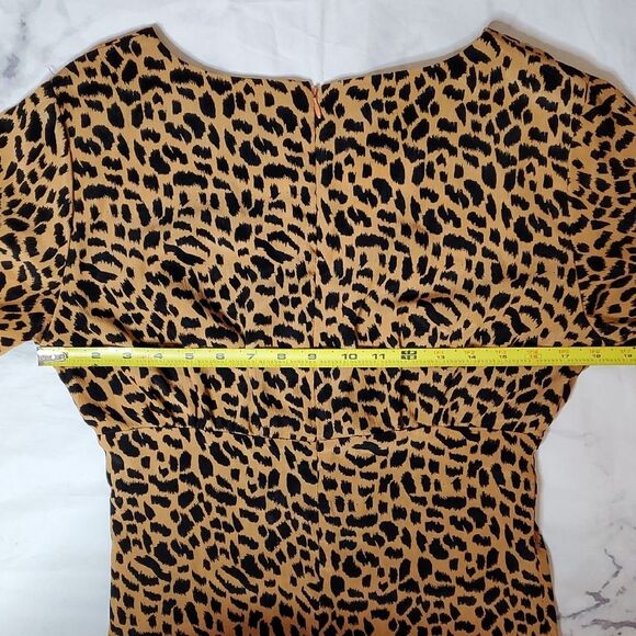 Nasty Gal Black and Tan Animal Print Dress - Picture 3 of 6